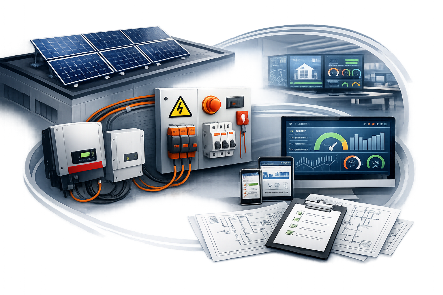 PV-Anlage auf Industriehalle