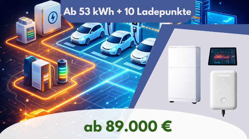 Größerer Ladepark mit mehreren Zonen