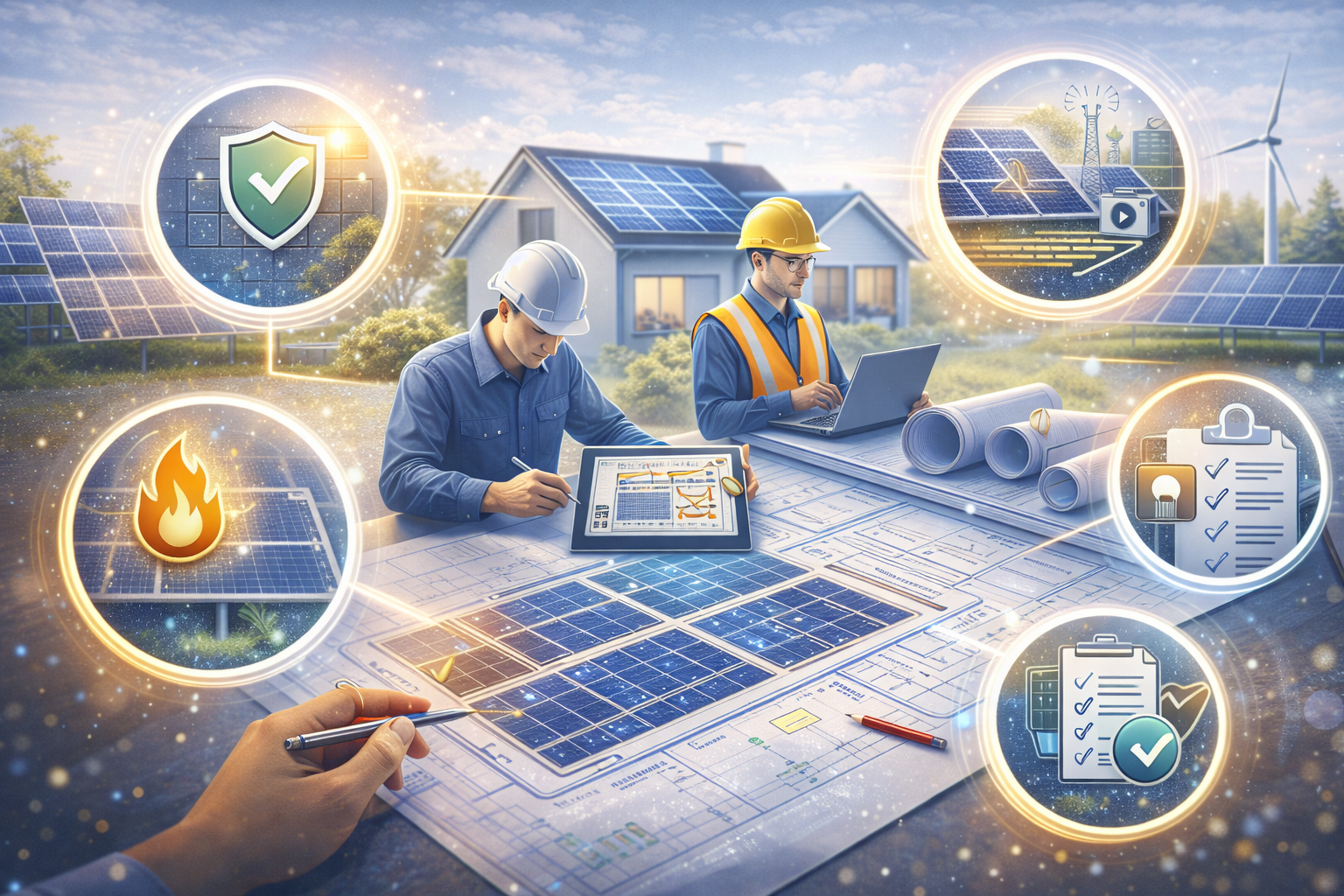 Technische Planung und Genehmigungsunterlagen für PV-Anlage